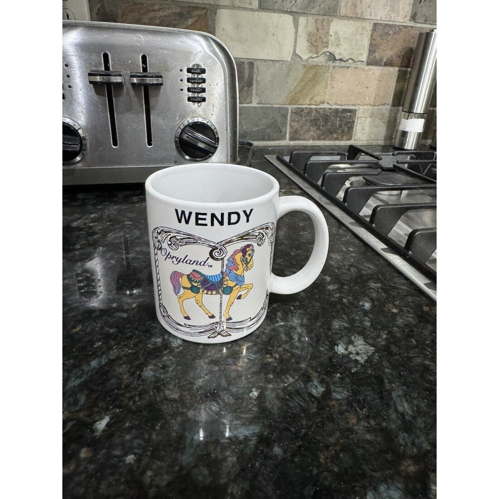 Opryland USA Carousel Souvenir Mini‎ Coffee Mug 2.5" Tall Porcelain
